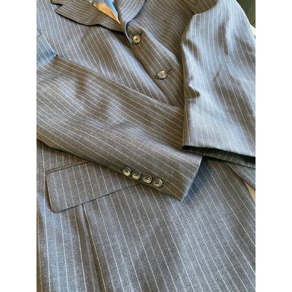 Oscar De La Renta Mens 38R Blazer Gray Wool Sportscoat Business Office Career - Picture 6 of 14